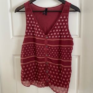 Loose v neck tank top